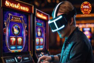 Naglalaro ang manlalarong ito ng vertual reality slot, dito maari siyang maglaro gamit lamang ang technolihiyang ito na parang naglalaro mismo sa physical na casino.