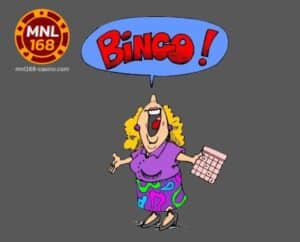 Ang babaeng may dilaw na buhok ay napasigaw ng Bingo matapos itong makakuha ng magandang mga numero sa kanyang Bingo card.